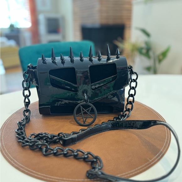 Killstar Handbags - Killstar Black Spiked Crossbody Bag